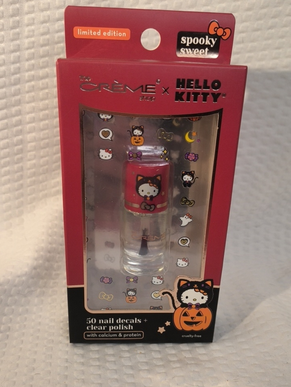 The Creme Shop X Hello Kitty Halloween Nail Decal Set in Red and Black